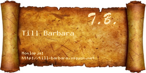 Till Barbara névjegykártya